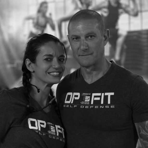 Jean-paul Jauffret founder of OPFIT with instructor Eve