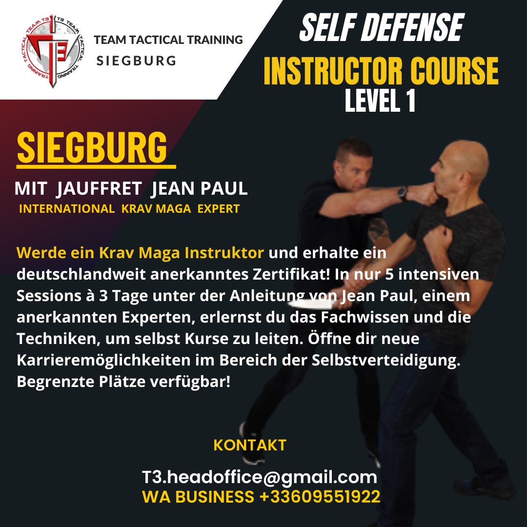 Read more about the article SELF-DEFENSE INSTRUCTOR COURSE – LEVEL 1