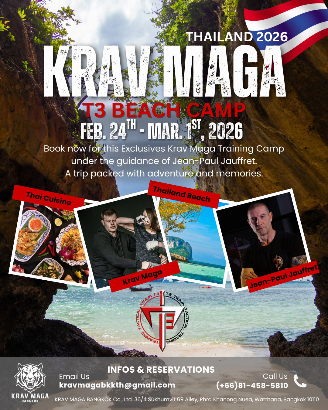 Read more about the article T3 KRAV MAGA BEACH TRAINING CAMP – THAILAND 2026